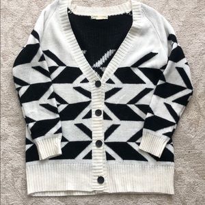 Black/White button down sweater